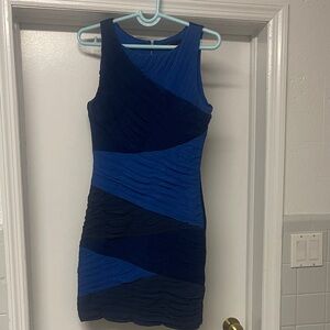 BCBGMaxAzria Two-Tone Blue Mini Dress